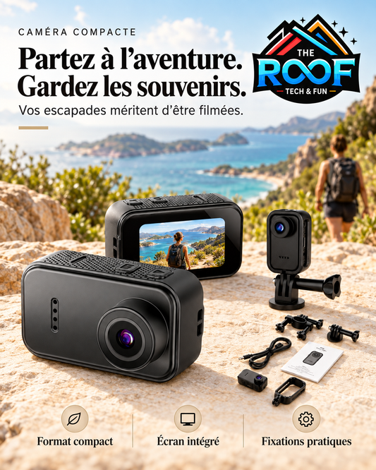 Caméra Vidéo HD Compacte de Poche – The Roof Tech & Fun
