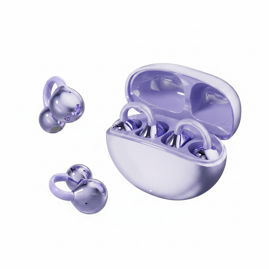 Écouteurs Violet fond blanc