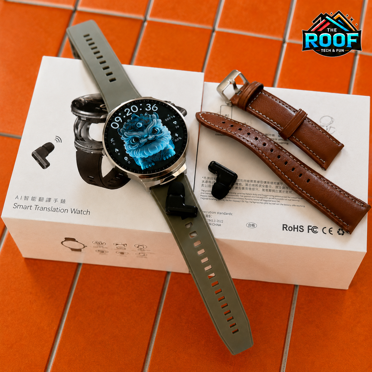 Beifa AI Montre Connectée avec Écouteurs Intégrés – Traduction IA