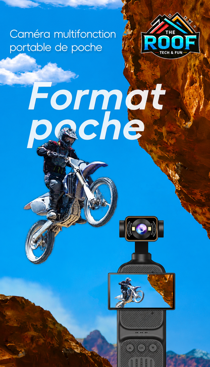 Caméra Vlog 4K Stabilisée – The Roof Tech & Fun