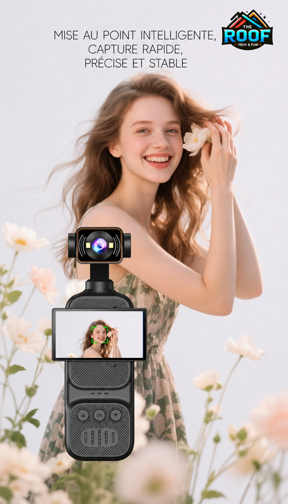 Caméra Vlog 4K Stabilisée – The Roof Tech & Fun