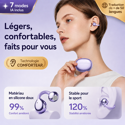 Écouteurs intelligents avec traduction automatique (Or Rose)