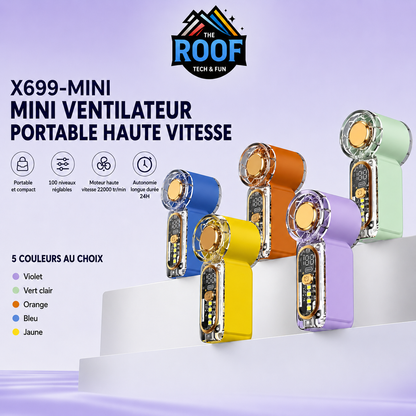 Mini Ventilateur USB Rechargeable avec LEDs intégrées
