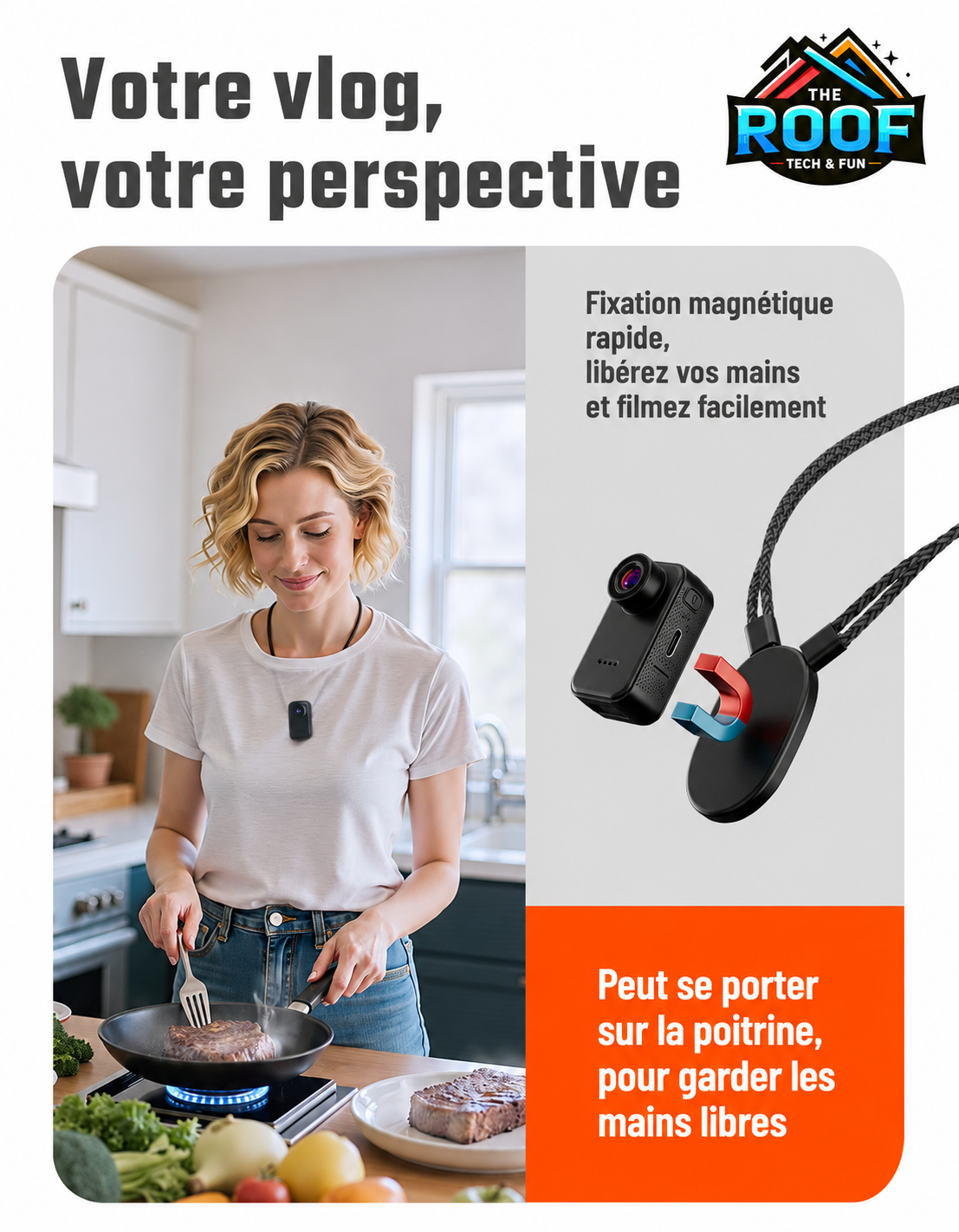 Caméra Vidéo HD Compacte de Poche – The Roof Tech & Fun