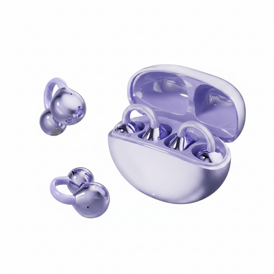 Écouteurs Violet fond blanc